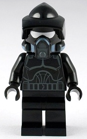 Clone Shadow ARF Trooper (Phase 1) - Large Eyes: LEGO minifigure of a Clone Shadow ARF Trooper with distinctive large eyes on the helmet and detailed body armor.