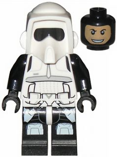 LEGO Figur Minifigur Star Wars sw0505 sw505 Scout Trooper Black Legs