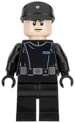 LEGO STAR WARS MINIFIGURES-IMPERIAL OFFICER Marrone Lato Burns 