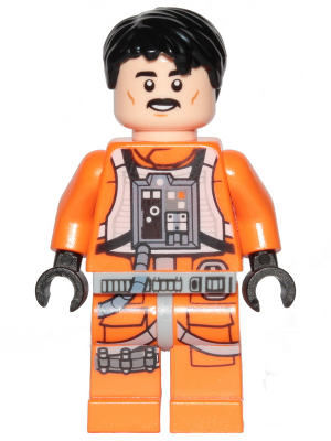 Dark Orange Eyebrows Minifigure LEGO Star Wars Episode 4/5/6 Lobot Light Nougat 