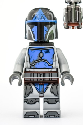 green grey orange blue Disney Lego Minifigure Star Wars Mandalorian Warrior 