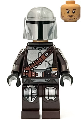 LEGO Star Wars The Mandalorian (Din Djarin/Mando) Minifigure - with Silver  Beskar Armor and Cape