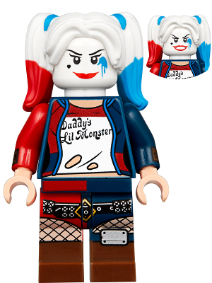 Lego Figurine Minifig Super Heroes Batman Movie Harley Quinn Pigtails sh306 New