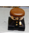 Minifig No: 2327pb33  Name: Duplo 2 x 2 x 2 Figure Brick, Black Base with Police Pattern, White Head with Moustache, Brown Male Hair
