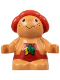 Minifig No: 31232pb01  Name: Duplo Figure Little Forest Friends, Male, Red Outfit with Leaves (Baby Jelly Strawberry)