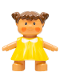 Minifig No: 31312pb02  Name: Duplo Figure Doll, Lisa's Baby, Yellow Dress