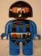 Minifig No: 4555pb026  Name: Duplo Figure, Male Action Wheeler, Blue Legs, Blue Jumpsuit with Parachute Straps, Black Racing Helmet