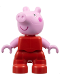 Minifig No: 47205pb114  Name: Duplo Figure Lego Ville, Peppa Pig - Red Plain Outfit (6468163)