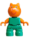 Minifig No: 47205pb124  Name: Duplo Figure Lego Ville, Candy Cat (6537001)