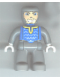 Minifig No: 47394pb006  Name: Duplo Figure Lego Ville, Male Castle, Dark Bluish Gray Legs, Blue Chest, Dark Bluish Gray Arms, White Hands