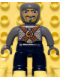 Minifig No: 47394pb054  Name: Duplo Figure Lego Ville, Male Castle, Black Legs, Dark Bluish Gray Chest with Brown Belts, Dark Bluish Gray  Arms, Dark Bluish Gray Hands