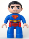 Minifig No: 47394pb175  Name: Duplo Figure Lego Ville, Male, Superman