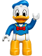 Minifig No: 47394pb217  Name: Duplo Figure Lego Ville, Donald Duck, Bright Light Orange Legs, Blue Shirt, Red Bow (6145764 / 6206105)