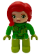 Minifig No: 47394pb224a  Name: Duplo Figure Lego Ville, Poison Ivy, Bright Green Arms, Lime Hands