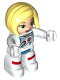 Minifig No: 47394pb310  Name: Duplo Figure Lego Ville, Astronaut Female, White Spacesuit