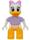 Minifig No: 47394pb313  Name: Duplo Figure Lego Ville, Daisy Duck with Bright Pink Bow