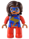 Minifig No: 47394pb339  Name: Duplo Figure Lego Ville, Ms. Marvel