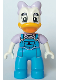 Minifig No: 47394pb347  Name: Duplo Figure Lego Ville, Daisy Duck, Lavender Bow and Shirt, Dark Azure Overalls and Legs (6438503)