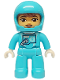 Minifig No: 47394pb354  Name: Duplo Figure Lego Ville, Astronaut Female, Medium Azure Spacesuit and Helmet (6473049)