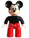 Minifig No: 47394pb363  Name: Duplo Figure Lego Ville, Mickey Mouse, Black Plain Shirt (6538278)