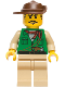Minifig No: adv054  Name: Johnny Thunder (Expedition) with Plain Tan Legs