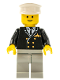 Minifig No: air019  Name: Airport - Pilot, Light Bluish Gray Legs, White Hat