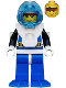 Minifig No: aqu001a  Name: Aquanaut 1 with Blue Flippers