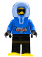 Minifig No: arc006  Name: Arctic - Blue, Blue Hood, Black Legs, Snowshoes