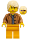 Minifig No: bdp046  Name: Female, Medium Nougat Jacket, Bright Light Orange Legs, Tan Hair