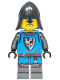 Minifig No: bdp171  Name: Forest Stronghold Black Falcon Soldier - Male, Pearl Dark Gray Detailed Legs, Helmet with Neck Protector
