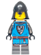 Minifig No: bdp172  Name: Forest Stronghold Black Falcon Soldier - Female, Pearl Dark Gray Detailed Legs, Helmet with Neck Protector, Dark Tan Backpack