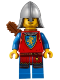 Minifig No: bdp182  Name: Medieval Seaside Market Lion Knight Archer - Male, Flat Silver Neck Protector, Quiver