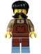 Minifig No: bdp260  Name: Pirate - Male, Reddish Brown Apron, Black Hair and Moustache