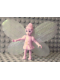 Minifig No: belvfairy01a  Name: Belville Fairy - Pink with Moon Pattern (Millimy) - With Wings and Bow