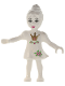 Minifig No: belvfairy07  Name: Belville Fairy - White with Flowers and Crown Pattern (Thumbelina)