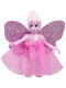 Minifig No: belvfairy08a  Name: Belville Fairy - Bright Pink with Stars Pattern - With Skirt/Wings