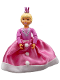 Minifig No: belvfemale07a  Name: Belville Female - Princess Vanilla, Dark Pink Top with White Neckline, Skirt, Crown