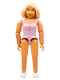 Minifig No: belvfemale23  Name: Belville Female - Pink Swimsuit, Light Yellow Hair