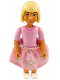 Minifig No: belvfemale24c  Name: Belville Female - Pink Shorts, Pink Shirt with Necklace Pattern, Light Yellow Hair, Pink Skirt with Flowers