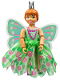 Minifig No: belvfemale29a  Name: Belville Female - Princess Flora, Green Skirt, Green Wings