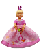 Minifig No: belvfemale40a  Name: Belville Female - Princess Vanilla, Dark Pink Top with V-Neck, Pink Skirt, Crown