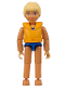 Minifig No: belvfemale44a  Name: Belville Female - Laura - White/Blue Swimsuit with Blue Stripes, Long Light Yellow Hair, Life Jacket