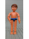 Minifig No: belvmale17  Name: Belville Male - Blue Swimsuit, Brown Hair (Child / Boy)