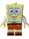 Minifig No: bob040  Name: SpongeBob SquarePants - Bright Light Yellow, White Shirt, Dark Orange Short Legs