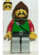 Minifig No: cas009  Name: Dark Forest - Forestman 4, Light Gray Legs with Black Hips