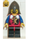 Minifig No: cas016  Name: Dragon Knights - Knight 2, Black Legs with Red Hips, Dark Gray Neck-Protector