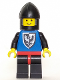 Minifig No: cas098  Name: Black Falcon - Black Legs with Red Hips, Black Chin-Guard