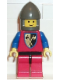 Minifig No: cas110  Name: Crusader Axe - Red Legs with Black Hips, Dark Gray Chin-Guard