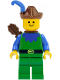 Minifig No: cas134a  Name: Forestman - Blue, Brown Hat, Blue Feather, Quiver
