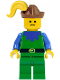 Minifig No: cas135  Name: Forestman - Blue, Brown Hat, Yellow Plume
